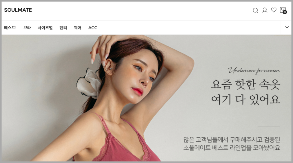 여성(여자) 속옷 전문 쇼핑몰
