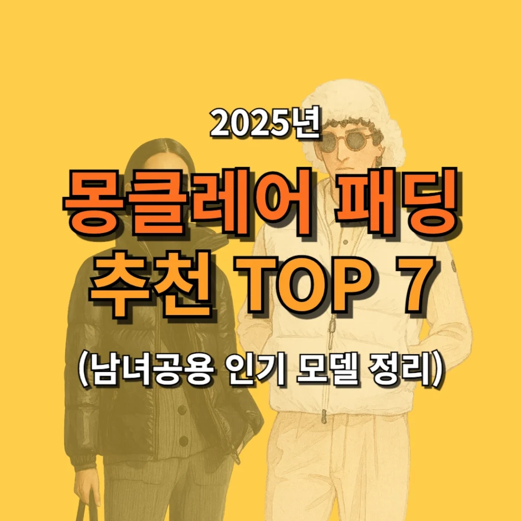 2025 몽클레어 패딩 추천 TOP 7 (남녀공용 인기 모델 정리)