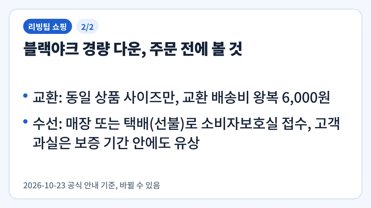 블랙야크 경량 다운, 주문 전에 볼 것을 정리한 요약 이미지 2/2