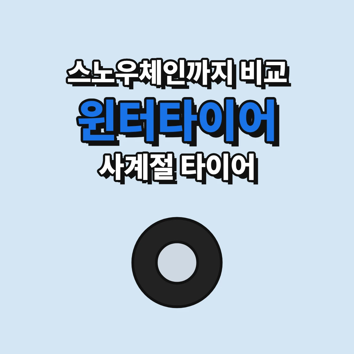 윈터타이어와 사계절 타이어, 스노우체인의 차이와 겨울 주행 준비 기준 비교 안내 이미지