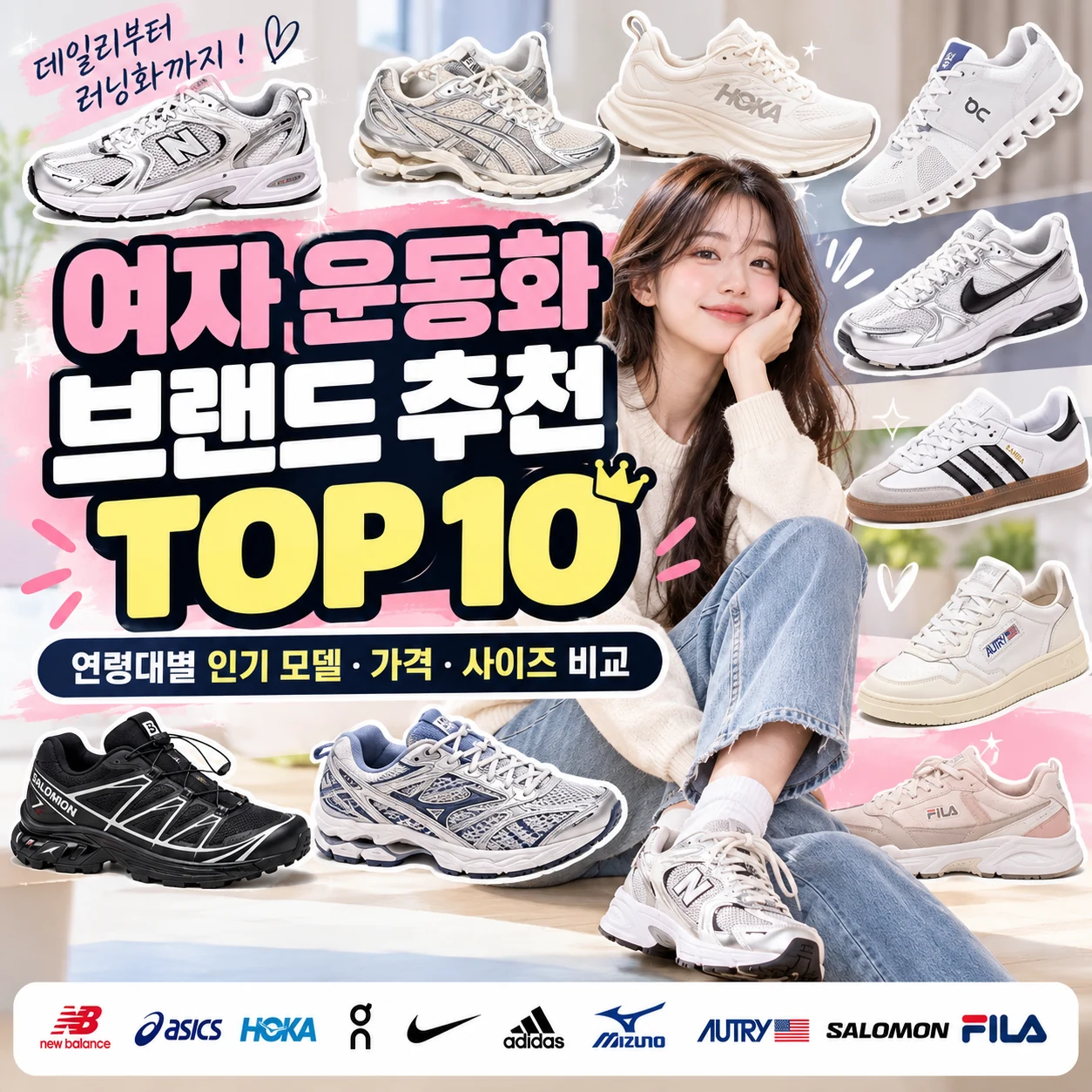 여자 운동화 브랜드 추천 TOP 10｜연령대별 인기 모델·가격·사이즈 비교